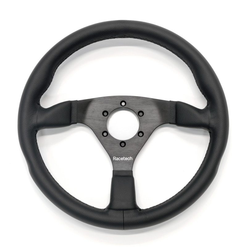 Flat Leather Steering Wheel - 350mm