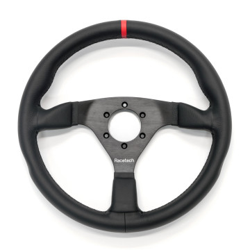 Flat Leather Steering Wheel - 350mm 