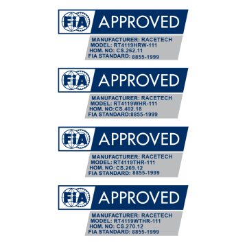 FIA 8855-1999 Approvals